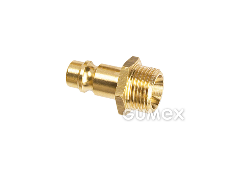 ES Nippel, DN7,2, Außengewinde G 1/2", 35bar, Kegel 37°, -20°C/+100°C, Messing, 